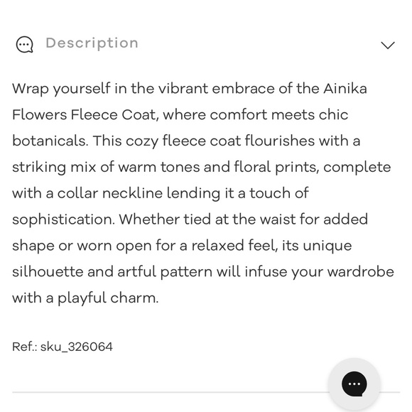 NWT Farm Rio Ainika Flowers Fleece Coat - Picture 6 of 7